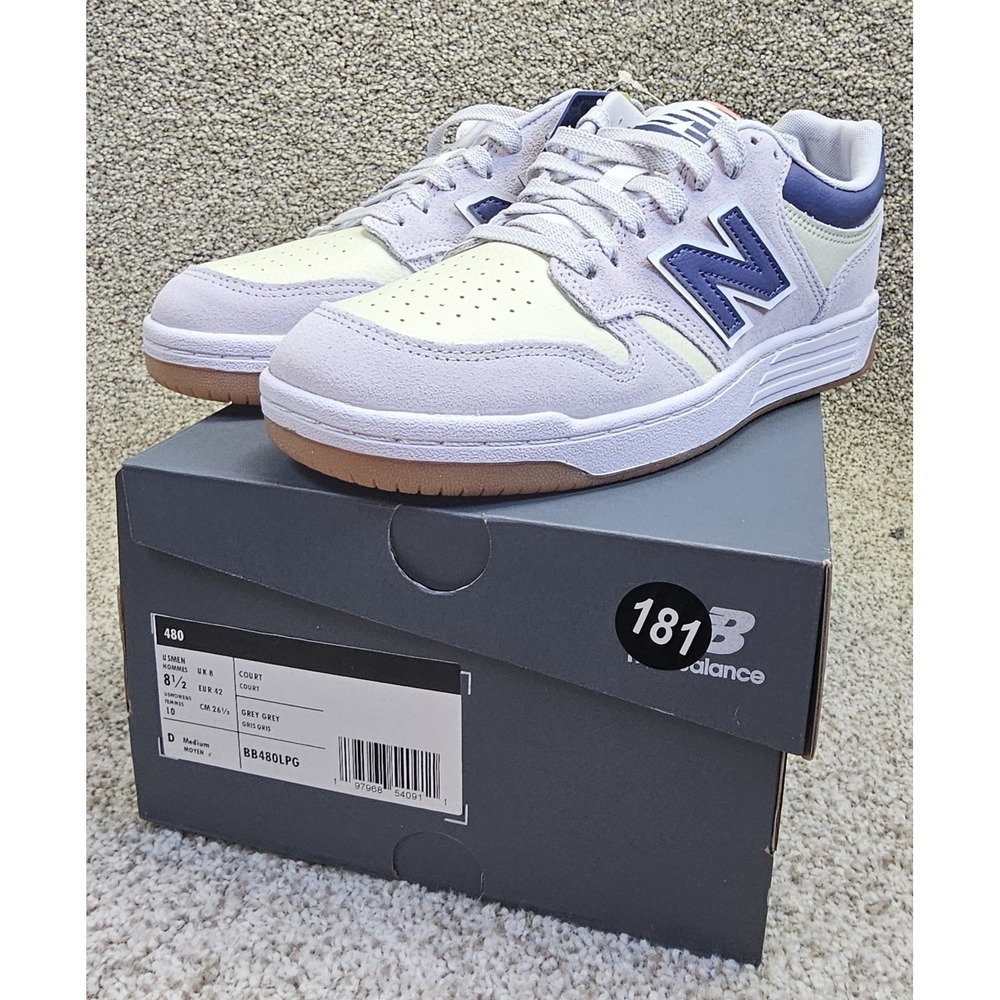 New Balance 480 Pearl Grey Court Dream State Mens Size 8.5 Womens 10 BB480LPG